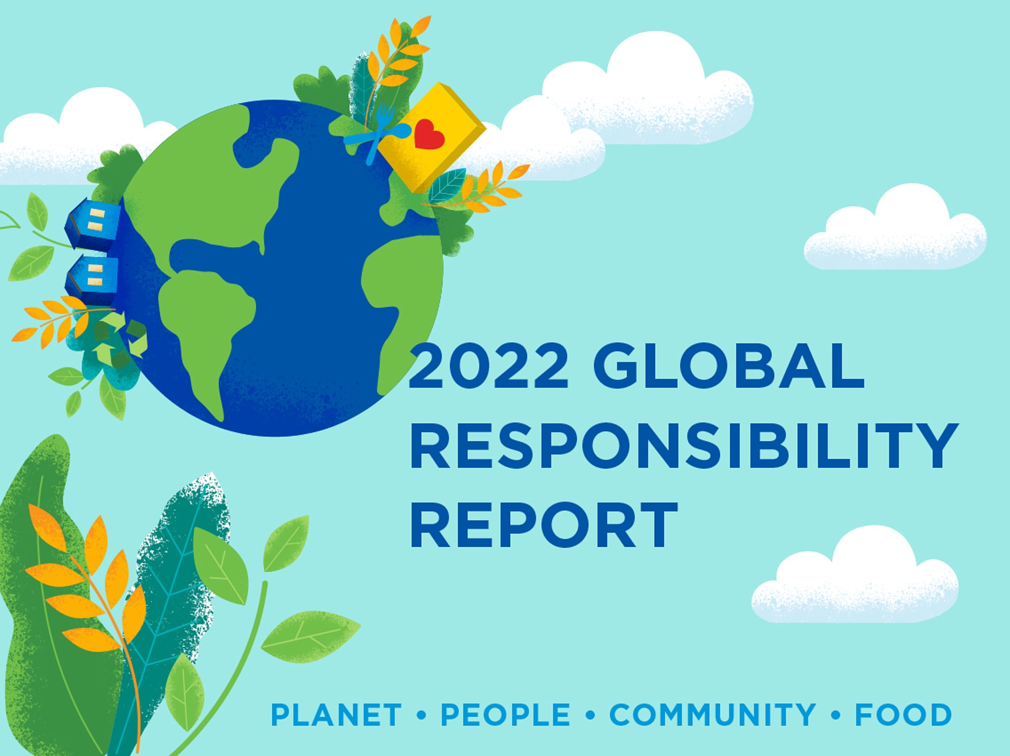 2022 Global Responsibility Report with animated Earth